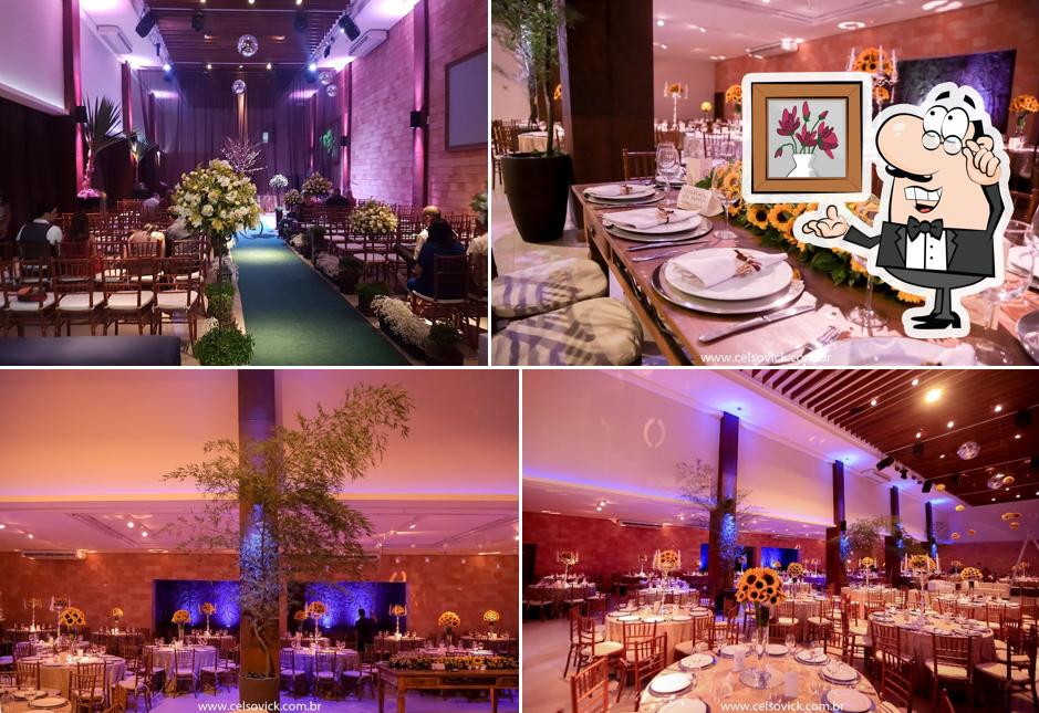 Sente em uma das mesas no Allegro Buffet