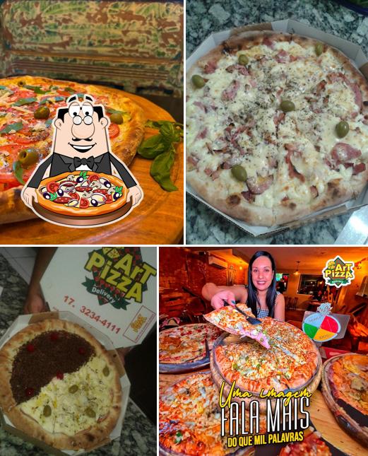 Consiga diferentes tipos de pizza