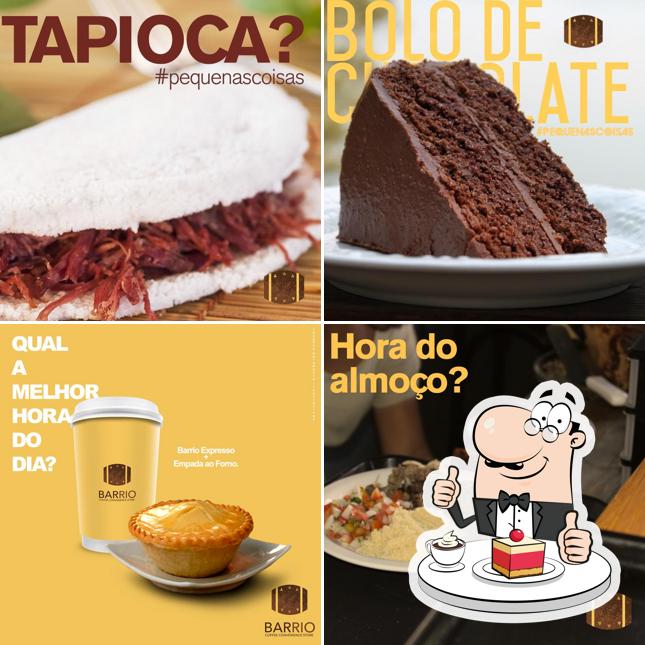 Barrio Café e Bar provê uma gama de pratos doces
