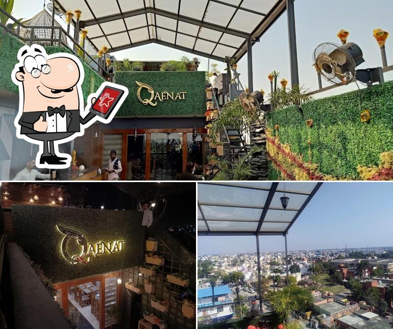 Check out how QAENAT MULTICUISINE ROOFTOP RESTAURANT looks outside