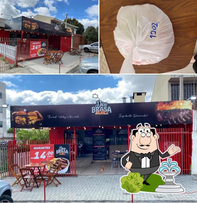 A Don Brasa Restaurante Hamburgueria se destaca pelo exterior e interior