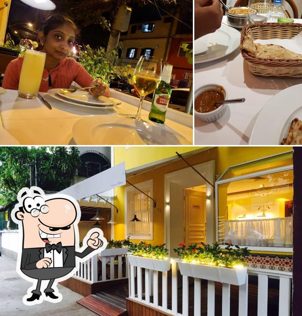 O exterior do Taj Mahal Restaurante