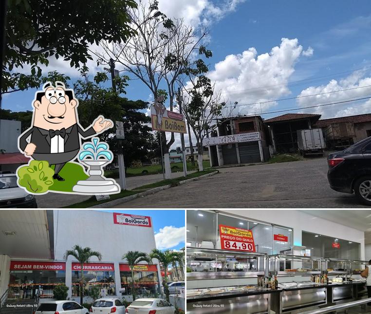 O Churrascaria Boi Gordo se destaca pelo exterior e interior