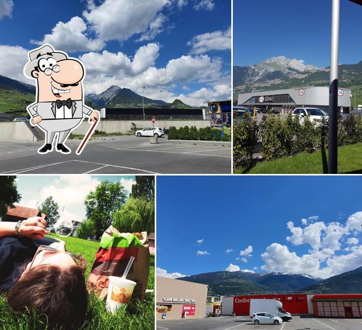 Goditi la vista dagli esterni di Burger King