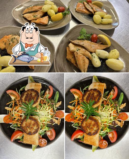 Salmone grigliato al Restaurant Au Vieux Caveau