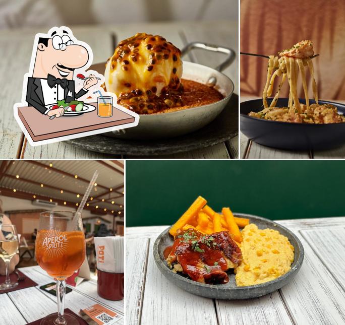 Creme brulée em Poti Bar e Restaurante