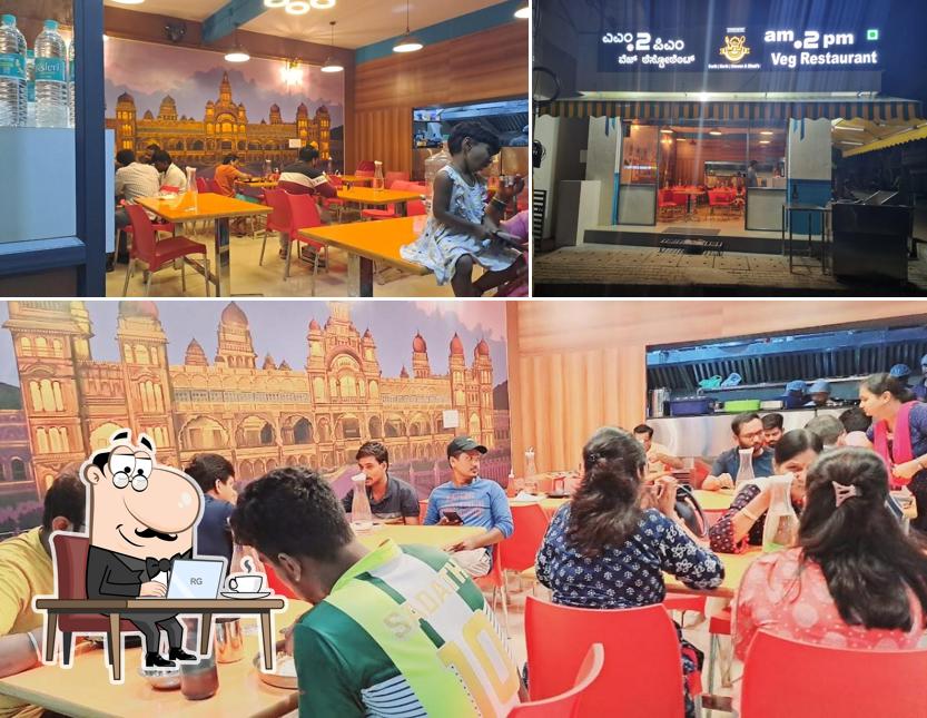 Check out how am2pm - A Multi Cuisine Vegetarian Restaurant looks inside