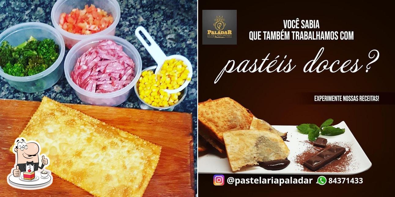 Paladar Pastelaria e Lanchonete serve uma seleção de pratos doces