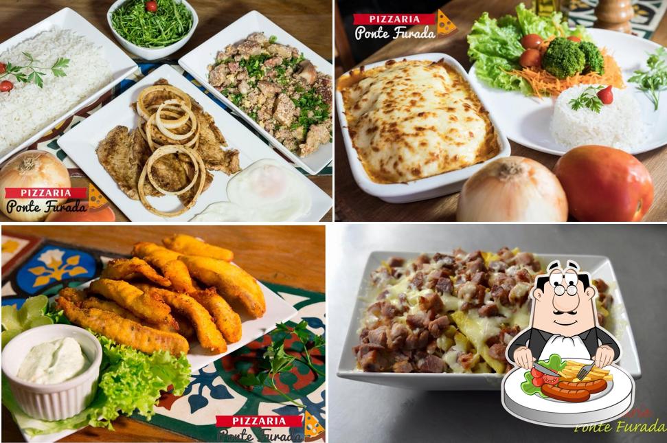 Comida em Pizzaria Ponte Furada