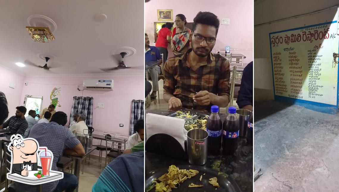 Enjoy a drink at SWARGAM FAMILY RESTAURANT