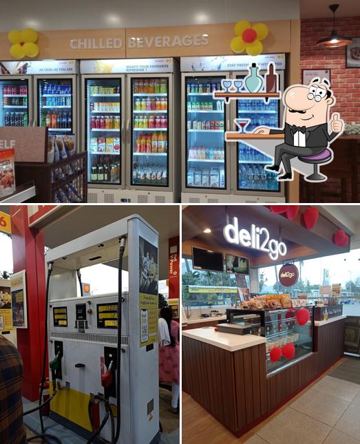 The interior of Shell Petrol Bunk