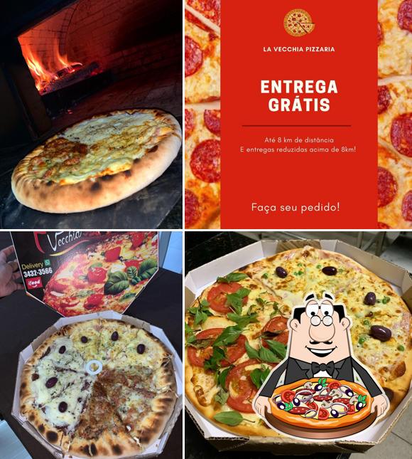 No Lavecchia pizzaria, você pode pedir pizza