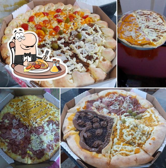 Escolha pizza no Lamama Pizzaria