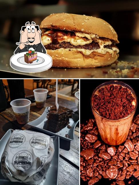 Bolo de chocolate em Supreme Hamburgueria