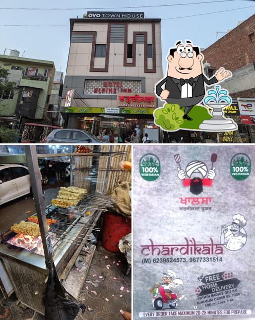 The exterior of Khalsa Chardikala Foods - Best champ/restaurant in Amritsar