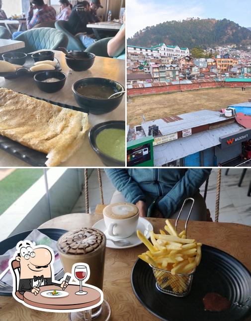 This is the picture depicting food and exterior at De Baker's Heaven