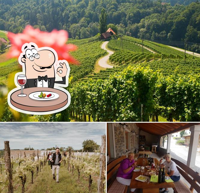 La foto di cibo e tavolo da pranzo da Wine Tours Slovenia - Wine Tasting