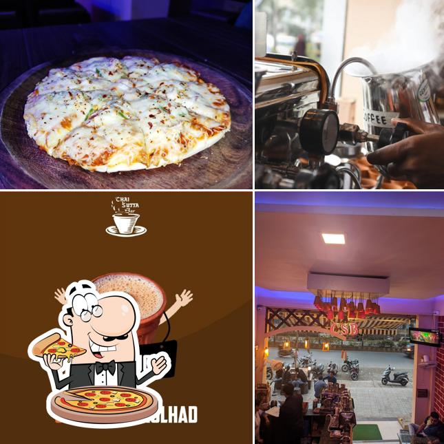Order pizza at Chai Sutta Bar