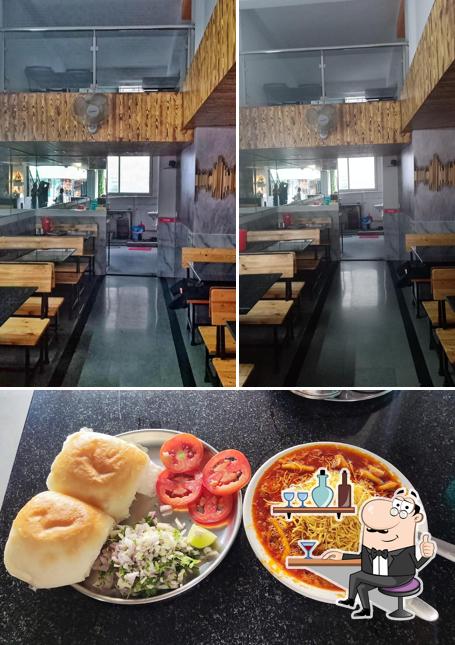 Among different things one can find interior and food at Muktai Misal