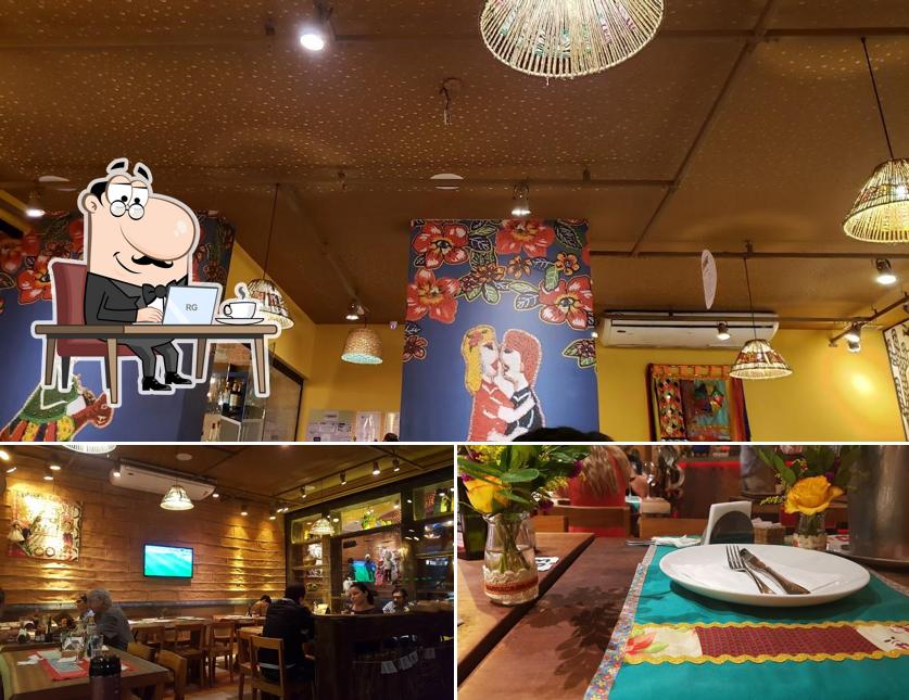 O interior do Barraca da Chiquita Copacabana Restaurante Comida Nordestina RJ