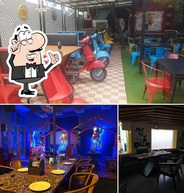 Take a seat at one of the tables at Scooters