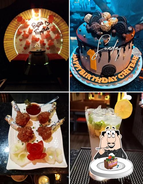 Chocolate cake at Pizza Bar