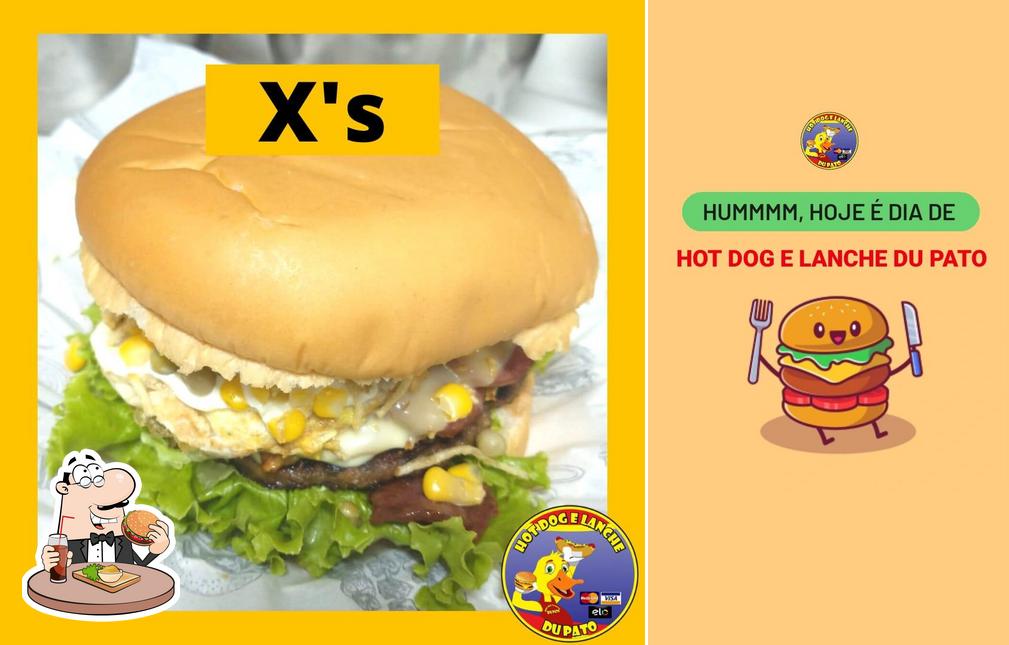 Experimente um hambúrguer no HOT DOG E LANCHES DU PATO