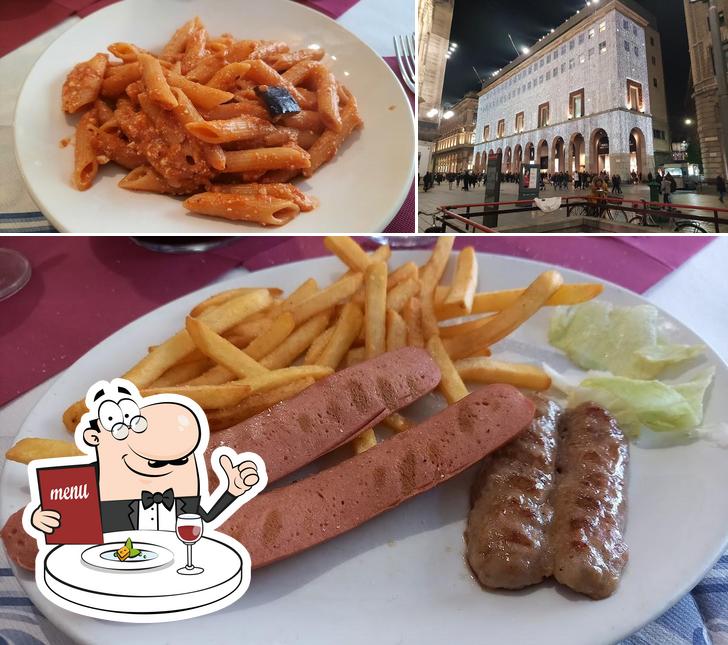 La cibo e esterno del ristorante