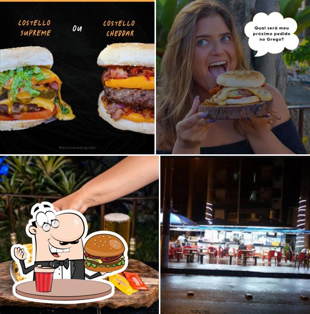 Hambúrguer em Quiosque do Grego