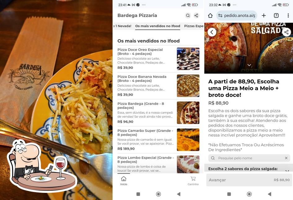 Comida em Bardega Lounge Pizzaria