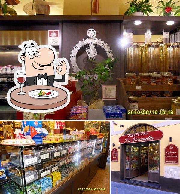 Tra le varie cose da La Caramella si possono trovare la cibo e interni