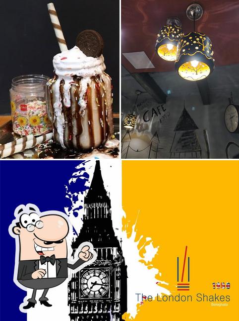 This is the photo showing exterior and beverage at THE LONDON SHAKES Beleghata