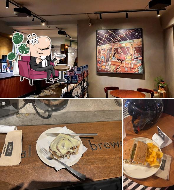 Take a seat at one of the tables at Third Wave Coffee