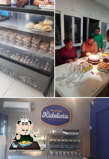 Esta é a ilustração ilustrando comida e interior a Pão de Queijo KiDelícia