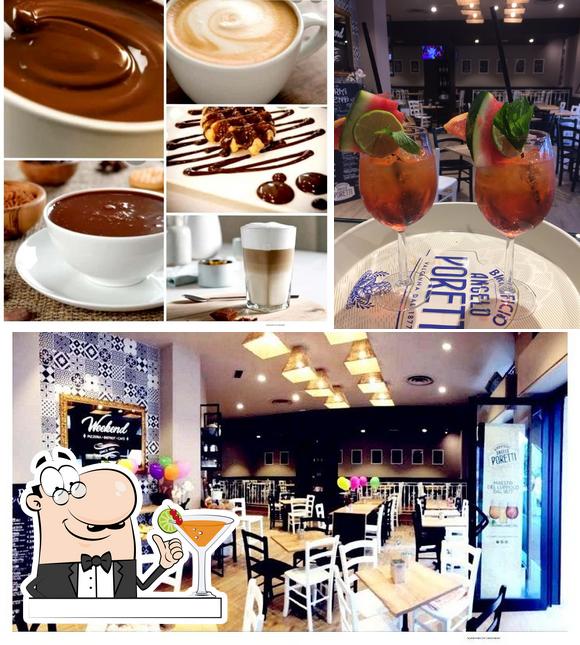 Questa è la immagine che raffigura la bevanda e interni di Weekend Pizzeria Bistrot Cafè