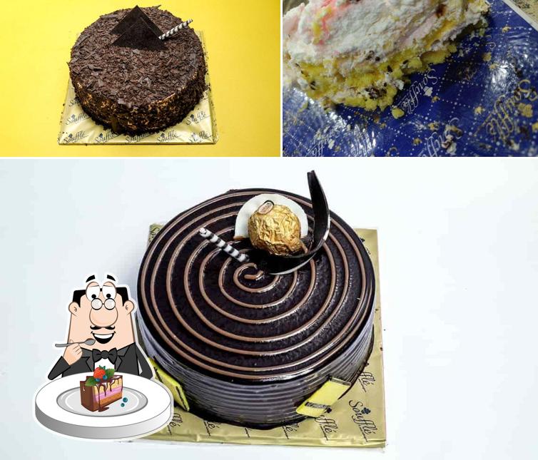 Chocolate cake at Souffle