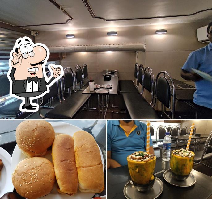 Among various things one can find interior and burger at Babaji Cold Drinks, Mapusa