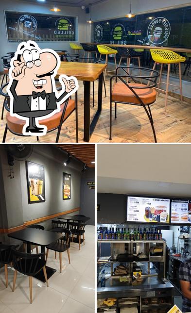 The interior of Biggies Burger: Rewa