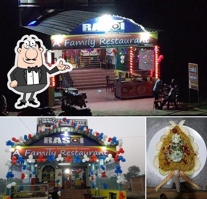 The restaurant's interior and food