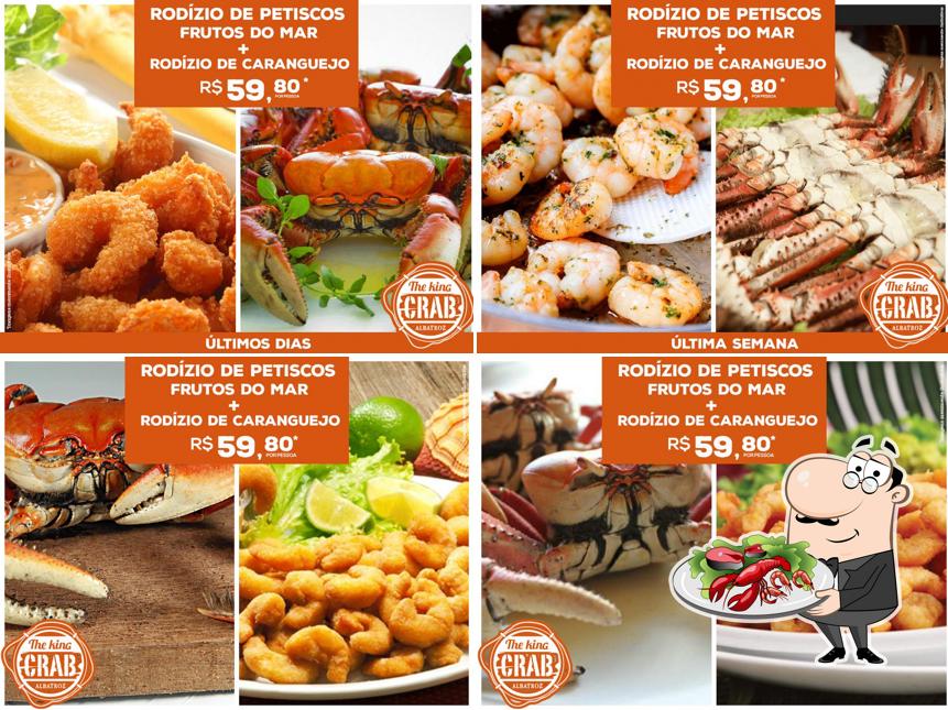 Consiga diversos pratos de frutos do mar disponíveis no King Crab