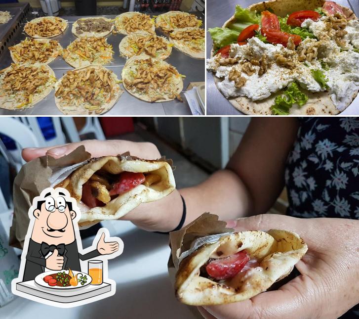 Sanduíche de carne de porco desfiada em Damasco Lanches árabe