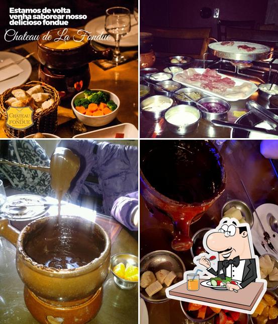 Comida em Chateau de La Fondue