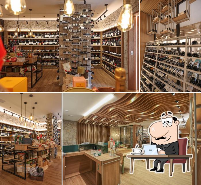O interior do Vinero Wine Selection