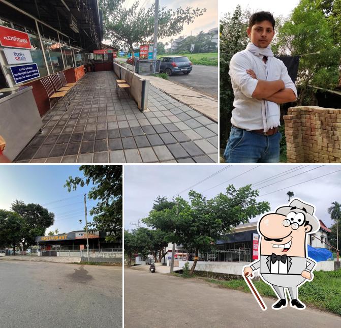 The exterior of Vimbis Restaurant, Irinjalakuda