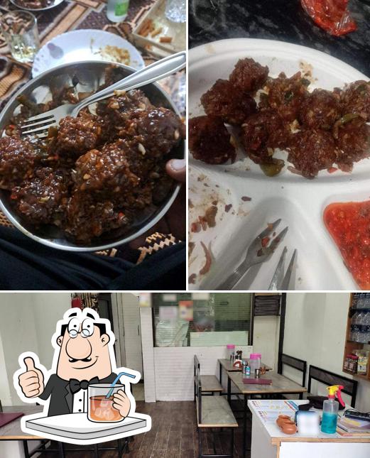 The restaurant's drink and food