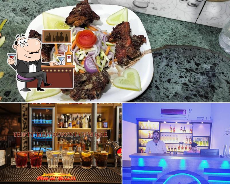 Among different things one can find bar counter and meat at TRIPTI BAR CUM RESTAURANT