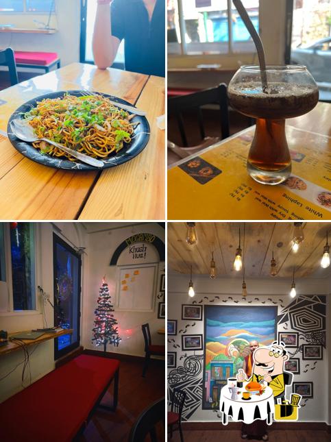 This is the image depicting food and interior at Mogambo Restaurant