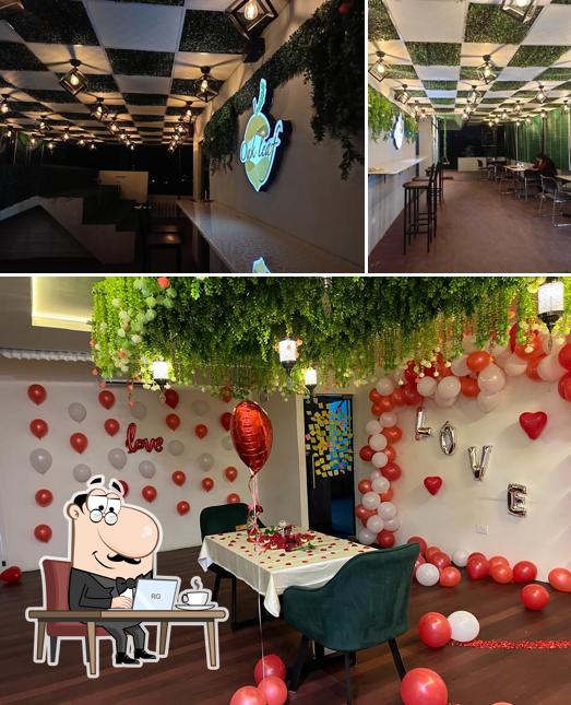 The interior of OAK LEAF ROOFTOP CAFE