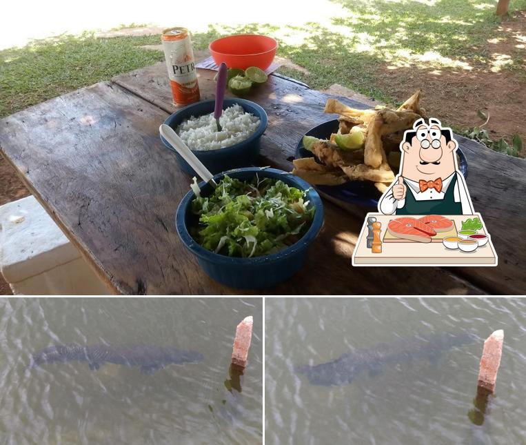 Pesque e pague Encontro dos Amigos fornece um menu para amantes de frutos do mar