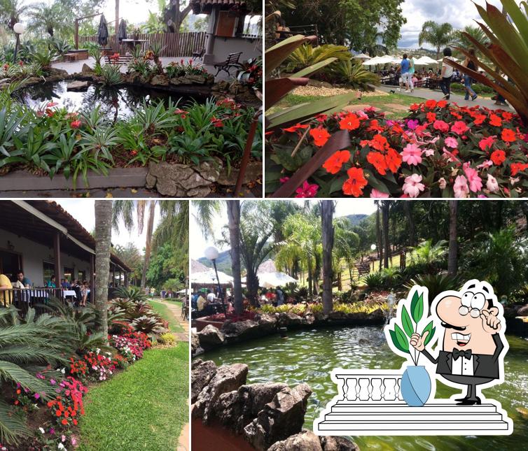 Desfrute da vista da área externa do Restaurante Rancho do Boi